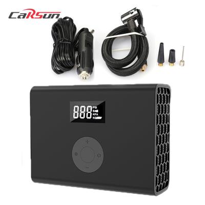 中国 Carson Mini Auto Electric Air Pump Emergency Multi-Funtion Tools With Led Car 12V Lightweight Portable Air Compressor 販売のため