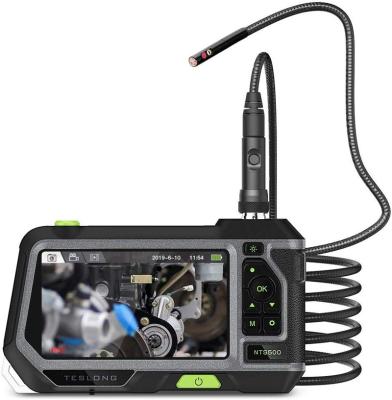 China Waterproof/Waterproof Dual Lens Borescope with Monitor, Newest 5inch HD LCD Screen Industrial Borescope with 5.5mm Direct View and Side View Camera for sale