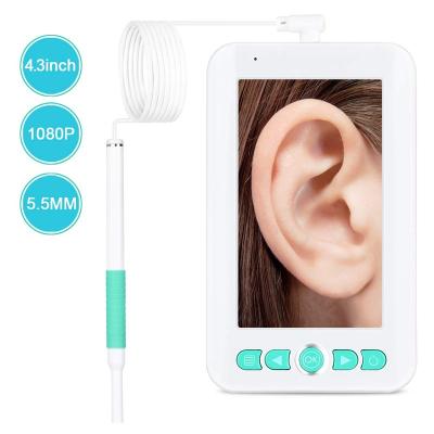 China Waterproof/Waterproof Ear Cleaning Endoscope, 2.0 MP 720P HD Ear Otoscope Inspection Camera with 4.3 Inch LCD Monitor, Ear Wax Remover Tool ear for ear for sale