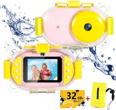 China 2019 Full HD 8M Cheap Waterproof Camera Kids Underwater Digital Camera With 2.4inch IPS Screen Front And Rear Selfie for sale