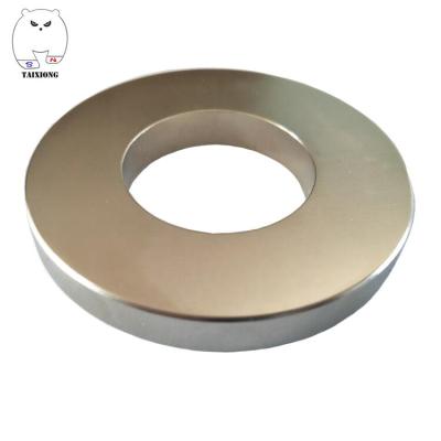 China Industrial Magnet Customize N45 N52 Diameter 100mm Big Large External Strong Neodymium Ring Magnet For Coil Separator for sale