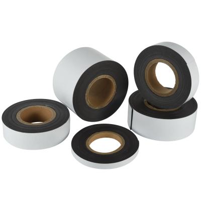 China Industrial High Quality Adhesive Magnets Tapes Magnet Roll White Magnet Strip For Doors And Curtains for sale