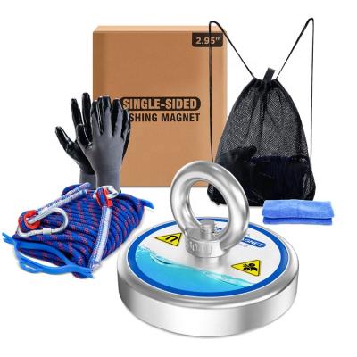 China Industrial Magnet Magnetic Fishing Kit for River Search with 100ft 6mm Nylon Rope for sale