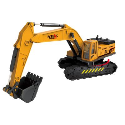 China Diecast Toy 1: 55 Diecast Engineering Construction Toys Vehicles Sliding Excavator for sale