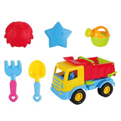 China Entertainment Toys New Amusement Summer 6PCS Sea Water Beach Dump Truck Toy Games For Kids for sale