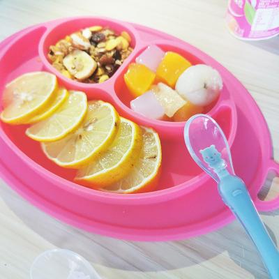 China Disposable Baby Feeding Toddler Charging BPA Free Food Grade Non-Slip Animal Dishes Suction For Toddlers Silicone Dish Animal Shape for sale