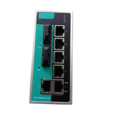 China Industrial Edge Connectivity Industrial Edge Connectivity EDS-208A-SS-SC for Moxa Unmanaged Ethernet switch with 6 10/100BaseT(X) ports, 2 100BaseFX single-mode ports with SC connectors for sale