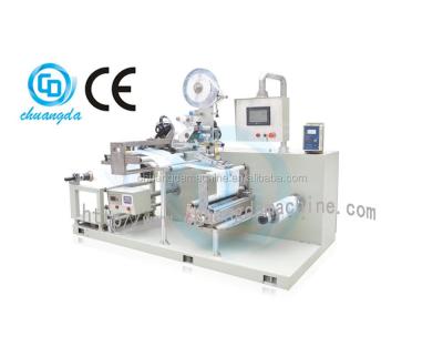 China CD-100-2 automatic bag labeling and rewinding wrapping machine, automatic labeling machine, for sale