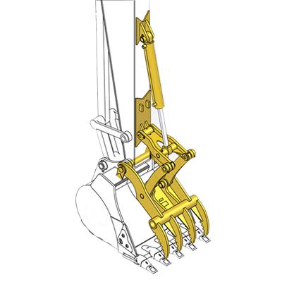 China Progressive Thumb Excavator Wooden Bucket Thumb for sale