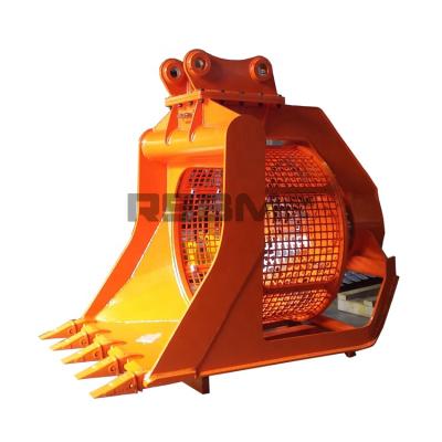 China Widely used in ports RSBM mini excavator attachmentsof rotary screening bucket for sale for sale