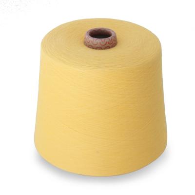 China Hot Selling High Quality Viable Medium Dark Yellow 100% Cotton Yarn-Dyed Yarn Socks Knitted Fabrics for sale