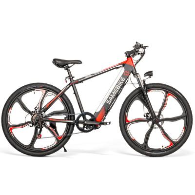 China Standard FCC Certificated SAMEBIKE 26 Inch Double Disc Brake 350w 36V 8a Long Range Mountain Road Electric Bike for sale