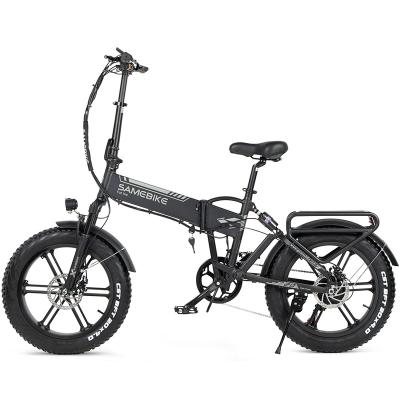 China Custom logo SAMEBIKE XWLX09 750w 48v 10ah aluminum alloy 20 inch tire fat man mountain bike adult electric bicycle for sale