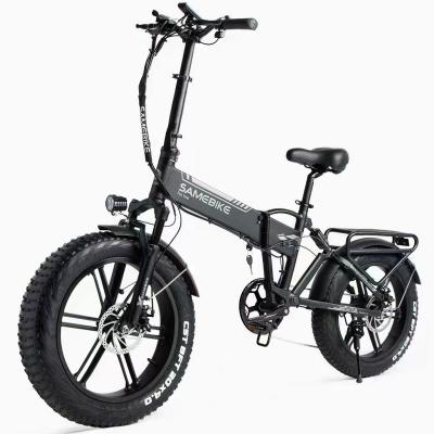 China Aluminum alloy one year warranty electric cycle SAMEBIKE XWLX09 750w 20 inch tire fat man adult electric mountain bike for sale