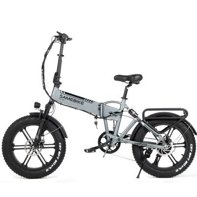 China 6061 OEM SAMEBIKE XWXL09 750w aluminum alloy PAS folding electric bike bicicleta electrica aviation fat mountain removable tire for sale