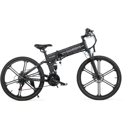 China Samebike LO26-II aluminum alloy integrated high speed electric bicycle brushless folding motor lithium battery electric bicycle for sale