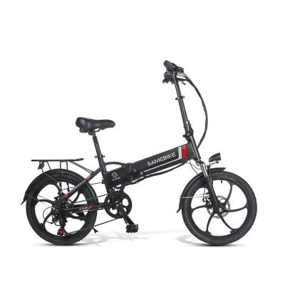 China Multifunctional SAEMBIKE 20LVXD30 20 inch folding lithium battery city removable durable electric bicycle for sale