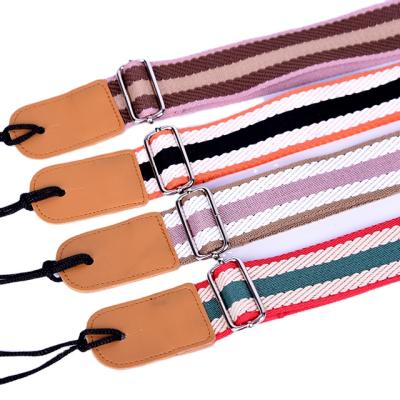 China Cotton and canvas weaving professional wholesale colorful +PU ukulele harness with awaii chips knit style for sale