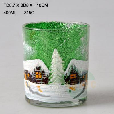 China Holiday Wholesale Machine Candle Blown Clear Glass Jar With High Quality for sale