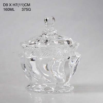 China Mini Sustainable Crystal Christmas Candy Jar With Lid For Wedding for sale