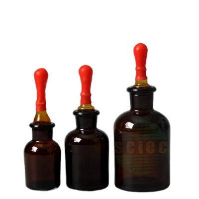 China Hotsale Eco-friendly 30ml 60ml 100ml Clear Amber Glass Dropper Bottles With Rubber Stopper for sale