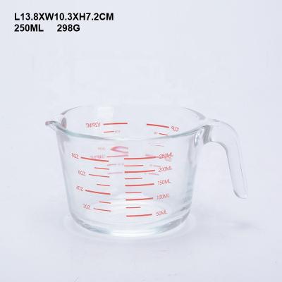 China Viable Laboratory Glass Measuring Cup With Handle 250ml for sale