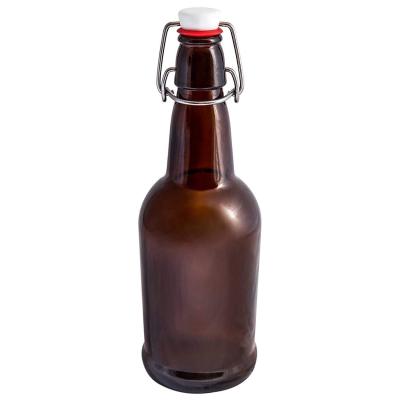 China 330ml 500ml 750ml 1000ml 16oz 32oz Eco-friendly Amber Shakers Top Swing Glass Beer Bottle for sale