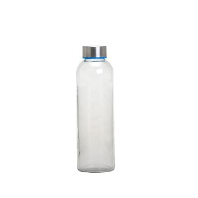 China Sustainable 500ml Borosilicate Glass Custom Sports Water Bottles With Lid for sale