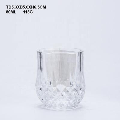 China Sustainable 50ml Clear Water Glass Cup Drinking for sale