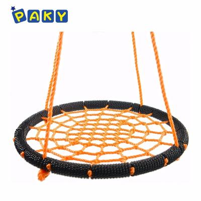 China Outdoor Hanging Saucer Web Mesh Swing Bed In Outdoor Furniture Kids With Rope for sale