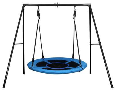 China Contemporary swing set with 40-inch saucer shaft swing, swivel and heavy-duty A-frame metal swing bracket for sale