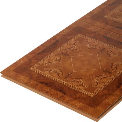 China Factory outlet 400mm wideth laminate flooring russian popular modern style square parquet 10mm waterproof laminate flooring 12mm for sale