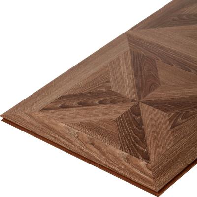 China PR-102 400mm Width Waterproof Laminate Flooring 8mm Laminate Cheap Modern Russian Style Popular Square Parquet Flooring for sale