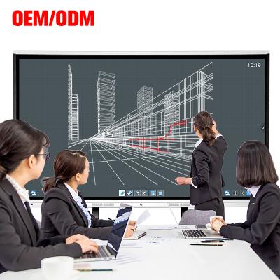 China Office School 86 Inch 3840X2160 Smart Whiteboard OS Dual 10 Points IR Touch Screen Interactive Digital Whiteboard for sale