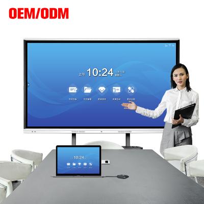 China Meeting Room 75 Inch 10 Point IR Touch Screen Indoor Interactive Whiteboard Computer 4k Smart White Board for sale