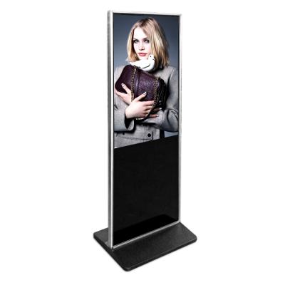 China Indoor 43 55 Inch Floor Standing Android Touch Screen Monitors Totem Interactive Advertising Players Photo Booth Kiosk for sale