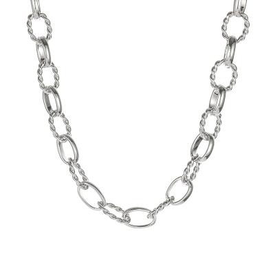 China New Design Jewelry Miami Chain Link Cuban Curb Necklace FASHIONABLE Silver Necklace for sale