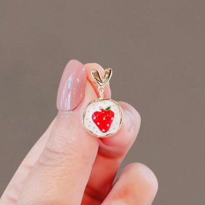 China BOHEMIA Fashion Enamel Earring Women Bohemian Earrings Women Heart Strawberry Silver Drop Earrings for sale