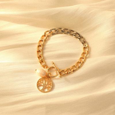 China FASHIONABLE Personality Gold Color Bracelets Vintage Jewelry Charm Bracelet Gold Pendant Chain Bracelet for sale