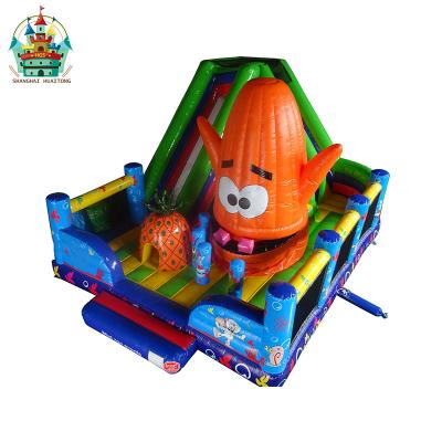 China Amusement Park Pineapple Slide Small Outdoor Inflatable Bouncer Bouncy Castle Bouncy Castle for sale