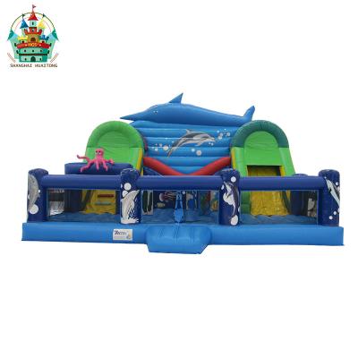 China 2019 Amusement Park Selling Like The Popular Pancake Game Big Inflatable Spartan Race Obstacle Course For Kids for sale