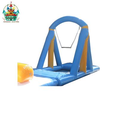 China 2019 Amusement Park Factory Price PVC 0.9mm Water Park Equipment Toys Inflatable Float Obstacle Course For Sale for sale