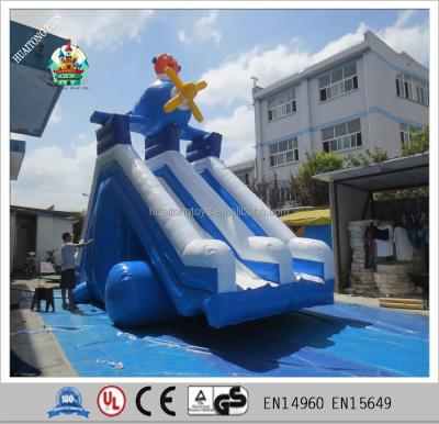 China inflatable water slide airplane slide with pool combo game for sale 10x4.3x7.7m or customized size for sale