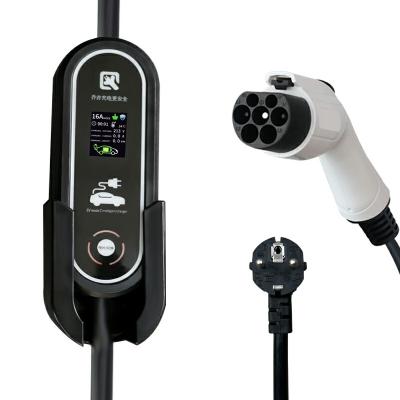 China ABS+PC Portable gb/t charger 3.5KW 16A level 2 EV charging pile homeuse for electric cars for sale