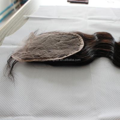 China Super Wave Stock Closure Top Quality Peruvian Virgin Hair Lace Closure for sale