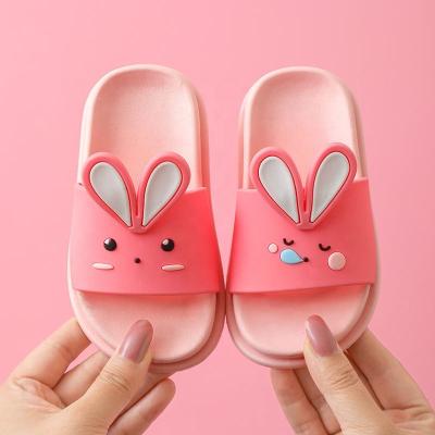 China Factory Clearance Discount Inventory Deodorization Children's Cartoon Soft Bottom Non-slip Rabbit PVC Boys And Girls Cheap Slippers for sale