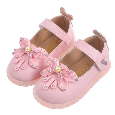 China New Girls Deodorization Leather Shoes Flower Princess Shoes Soft Soles Fashion Party Dancing Candy Flat Shoes for sale