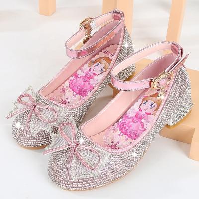 China Flat High End Design Crystal Rhinestones Pretty Dance Party Soft Bottom Comfortable Dance Pumps Girl Shoes for sale