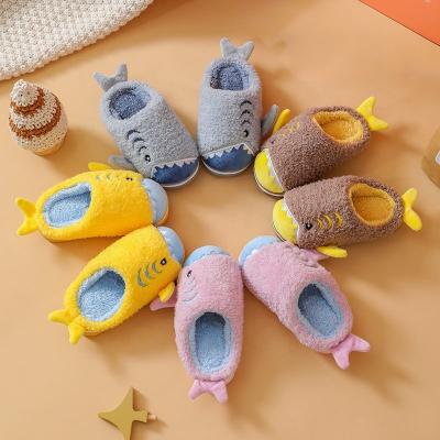 China 2021 Latest Deodorization Autumn And Winter Season Tpr Cotton Thickening Non-slip Baby Cuteshark Fashion Boy And Girl Children for sale