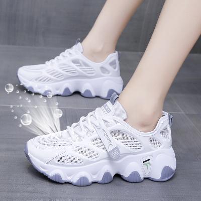 China CUSHIONING 2021 new arrivals fashion cheap style walking shoes lace up flat women's casual shoes for sale